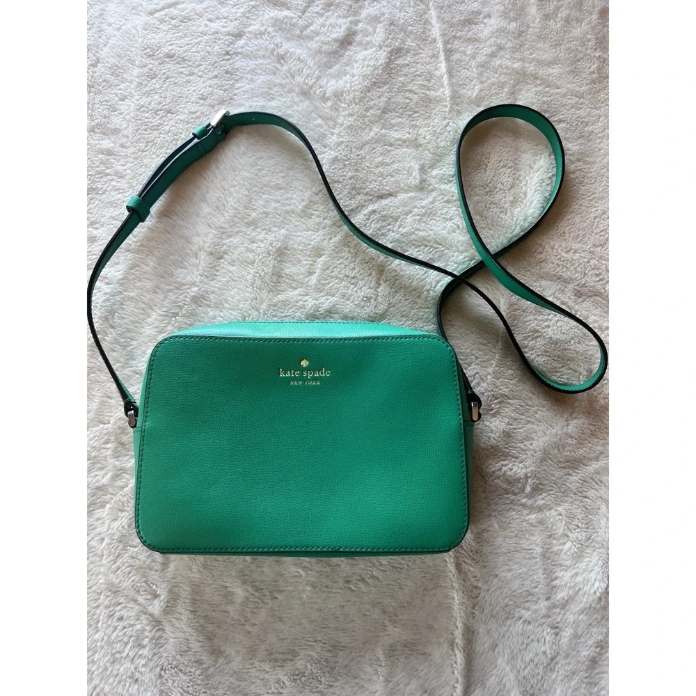Kate Spade Harper Small Crossbody Bag Kelly Green/Cilantro EUC